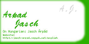 arpad jasch business card